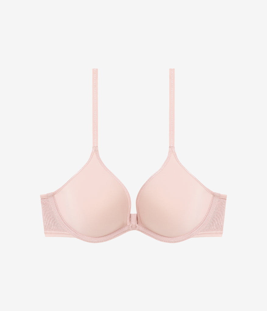 Wacoal Hot Sale - Full Transparency Plunge T-Shirt Bra - Rose Smoke