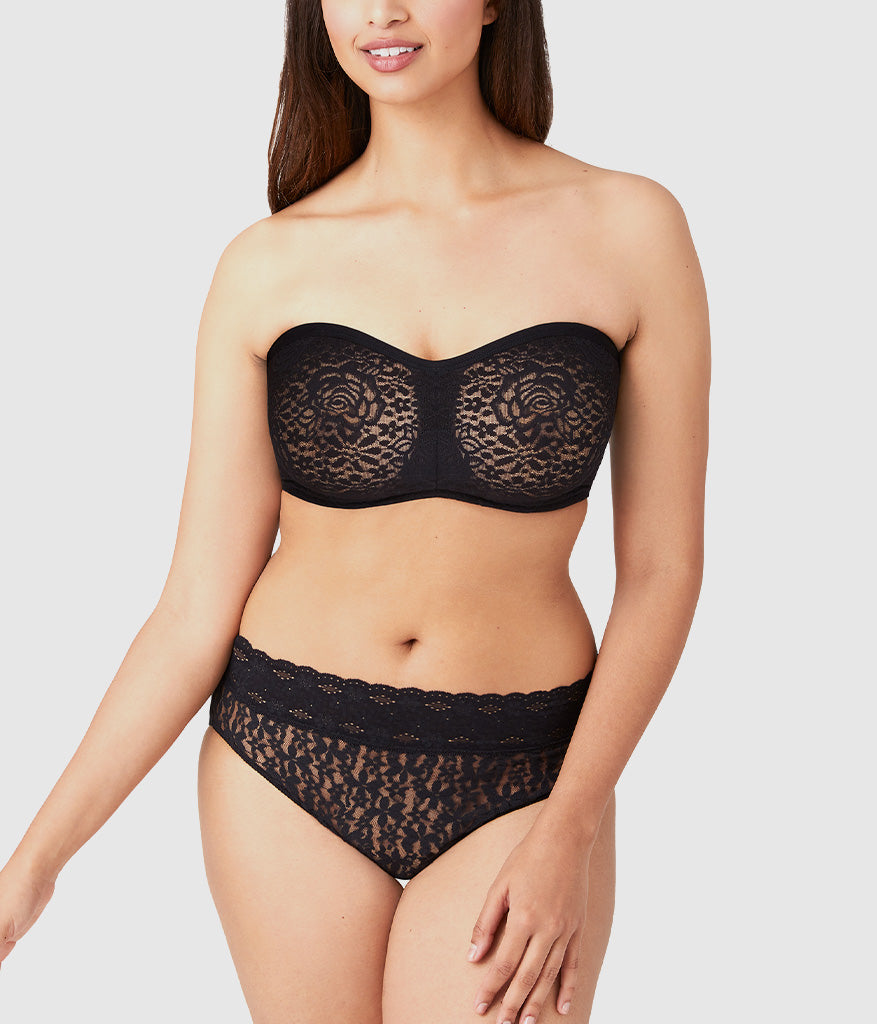 Wacoal Best Seller - Halo Lace Strapless Underwire Bra - Black