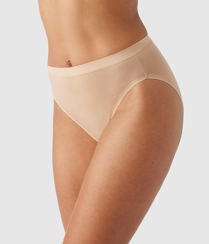 Wacoal Exclusive - Understated Cotton Hi-Cut - Praline