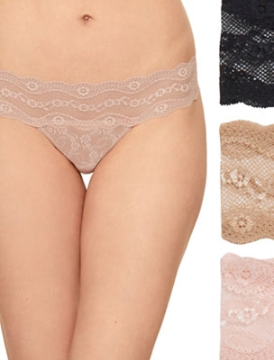 Wacoal Great Value - Lace Kiss Bikini Panty Pack - White/Crimson Red/Night