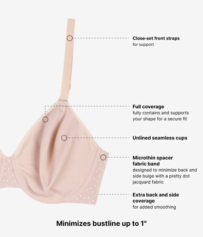 Wacoal Quality - Back Appeal® Minimizer Bra - Rose Dust