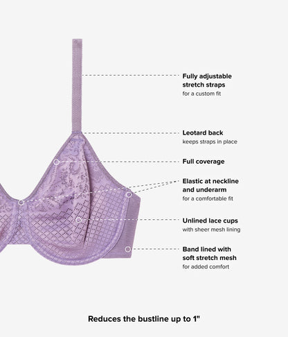 Wacoal Hot Sale - Visual Effects Minimizer Bra - Italian Grape