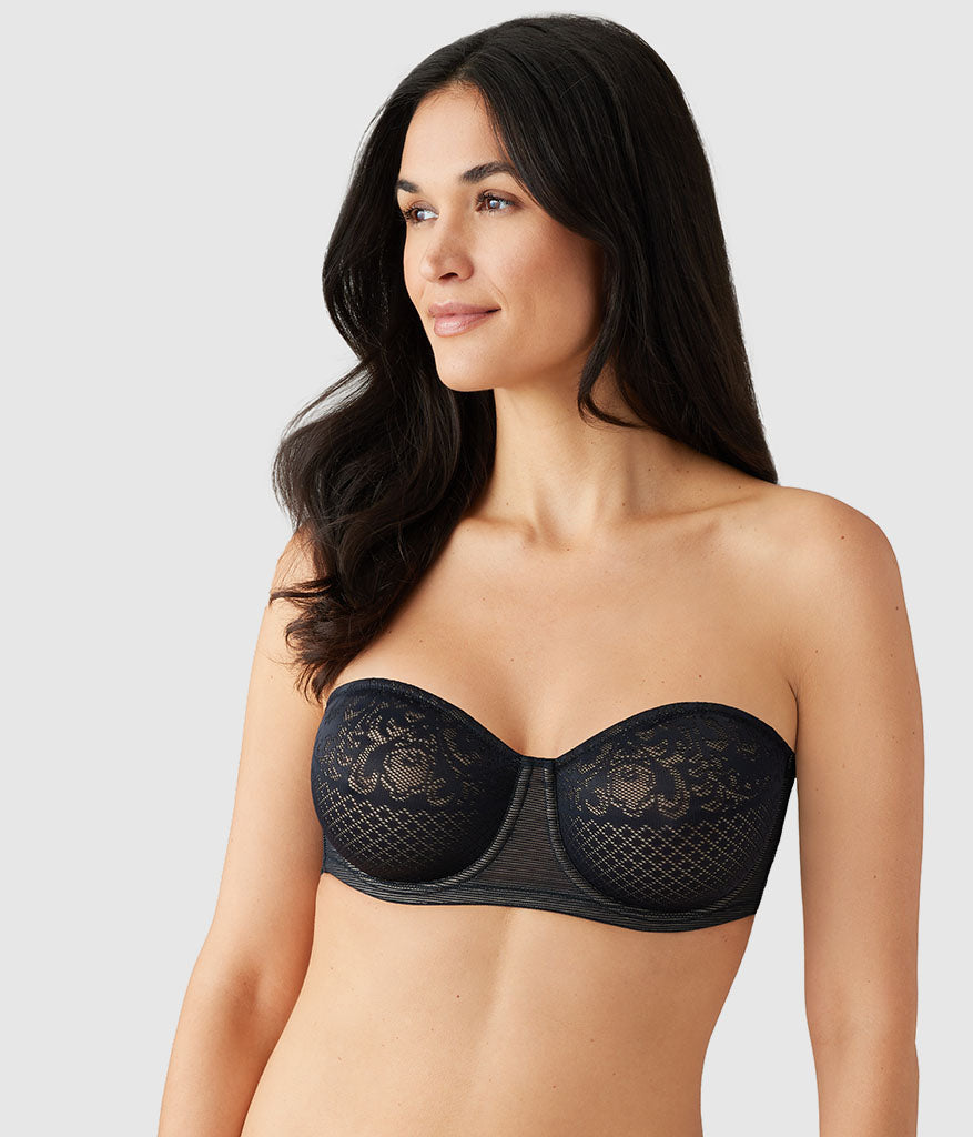 Wacoal Hot Sale - Visual Effects Strapless Minimizer Bra - Black