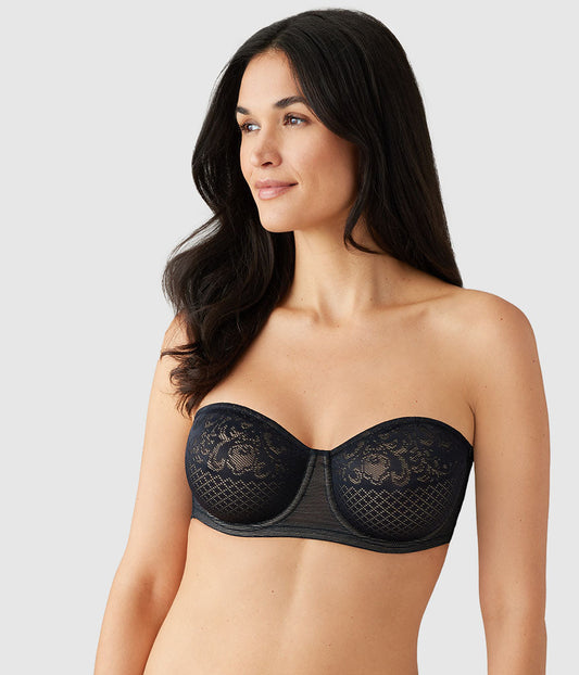 Wacoal Hot Sale - Visual Effects Strapless Minimizer Bra - Black