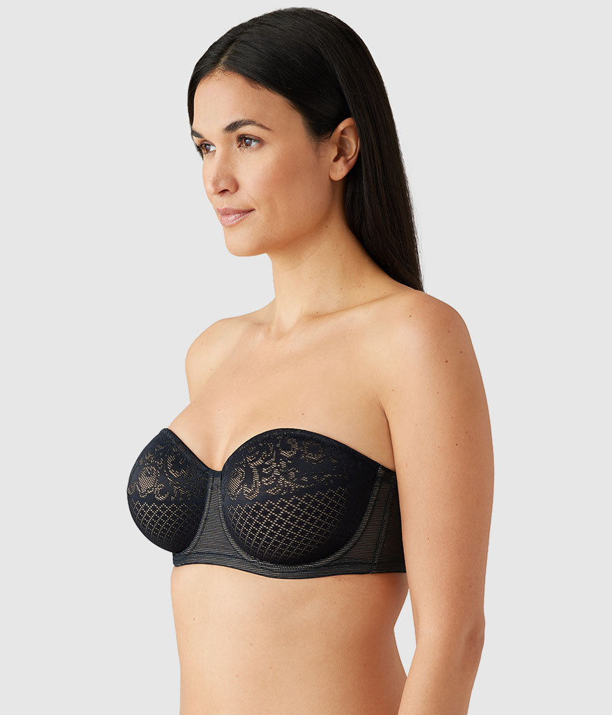 Wacoal Hot Sale - Visual Effects Strapless Minimizer Bra - Black