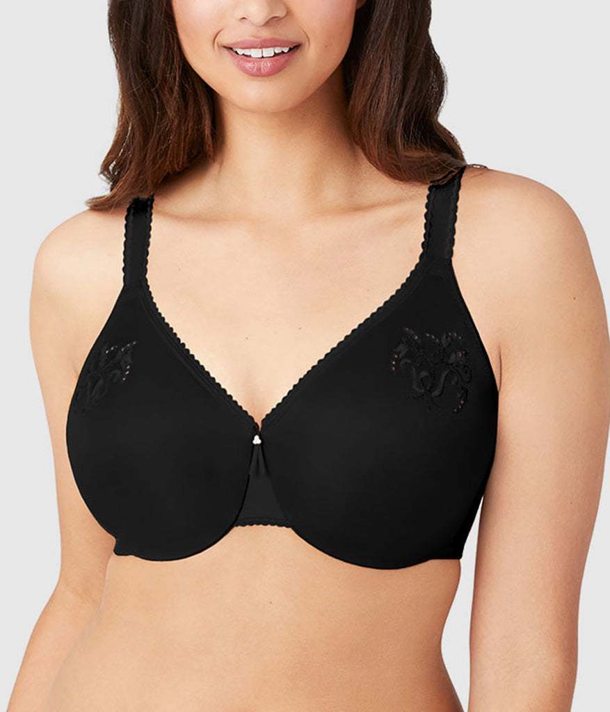 Wacoal Everyday - Slimline Seamless Underwire Minimizer Bra - Black