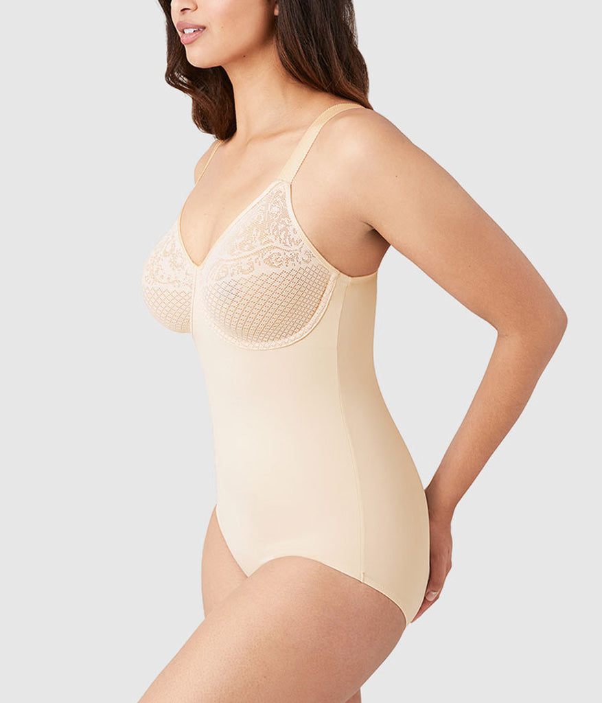 Wacoal Sale - Visual Effects Body Briefer with Minimizer Bra - Sand