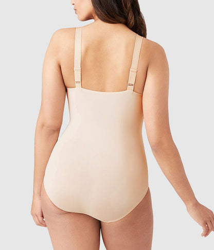 Wacoal Sale - Visual Effects Body Briefer with Minimizer Bra - Sand