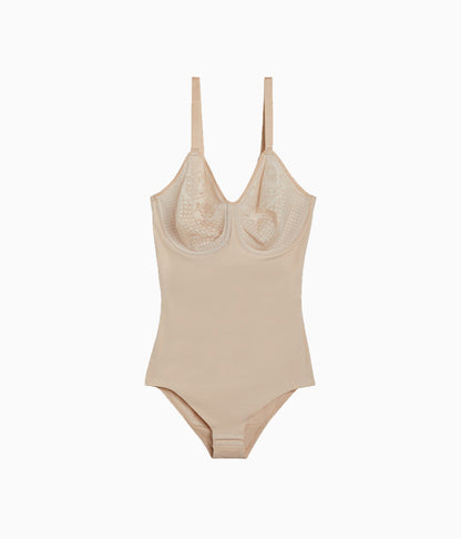 Wacoal Sale - Visual Effects Body Briefer with Minimizer Bra - Sand