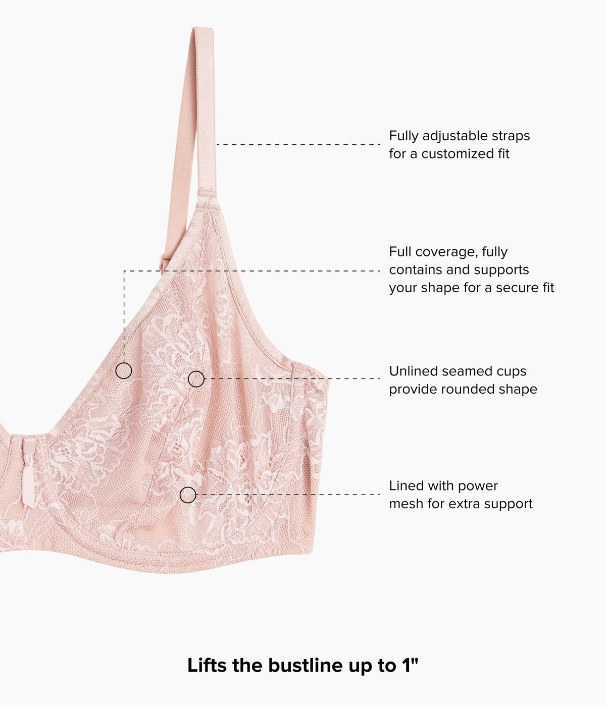 Wacoal Value - Full Bloom Underwire Bra - Rose Dust