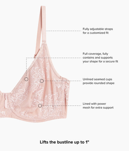 Wacoal Value - Full Bloom Underwire Bra - Rose Dust