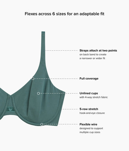 Wacoal Popular - Ever Flexing™ Underwire Bra - Silver Pine