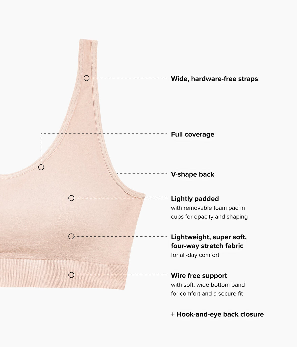 Wacoal Trending - Feeling Flexible Bralette - Rose Dust