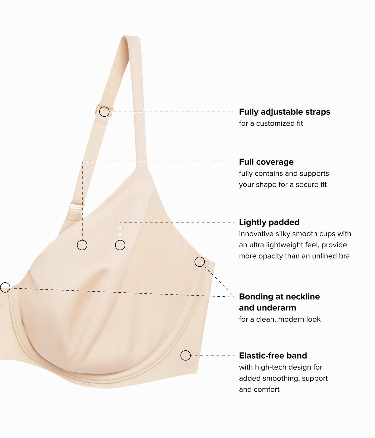 Wacoal Quality - Sleek Standard Underwire Bra - Sand