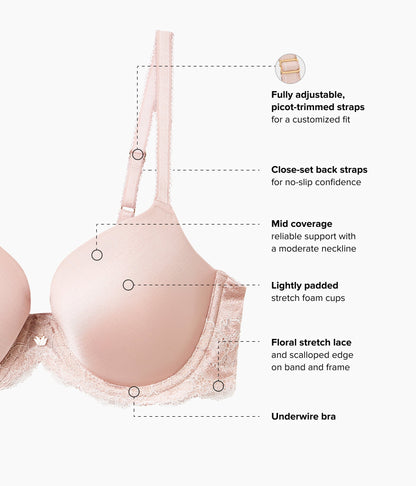 Wacoal Popular - Modern Affair T-Shirt Bra - Rose Dust/Angel Wing