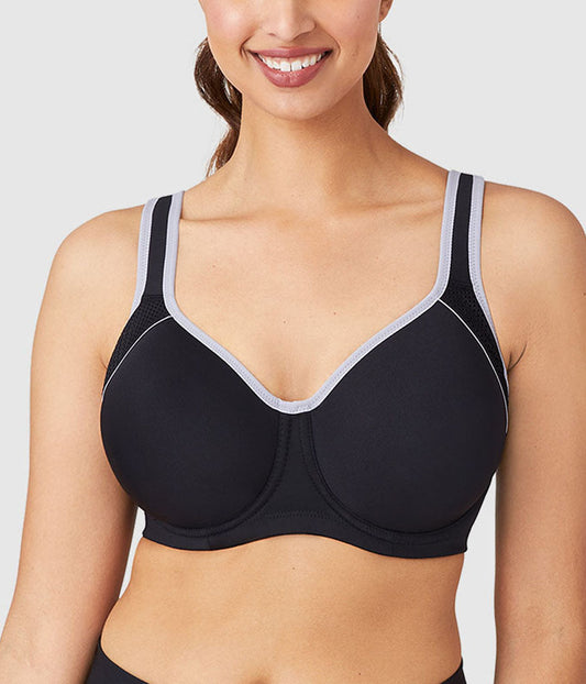 Wacoal Best Price - Lindsey Sport Contour Underwire Bra - Black/Lilac Gray