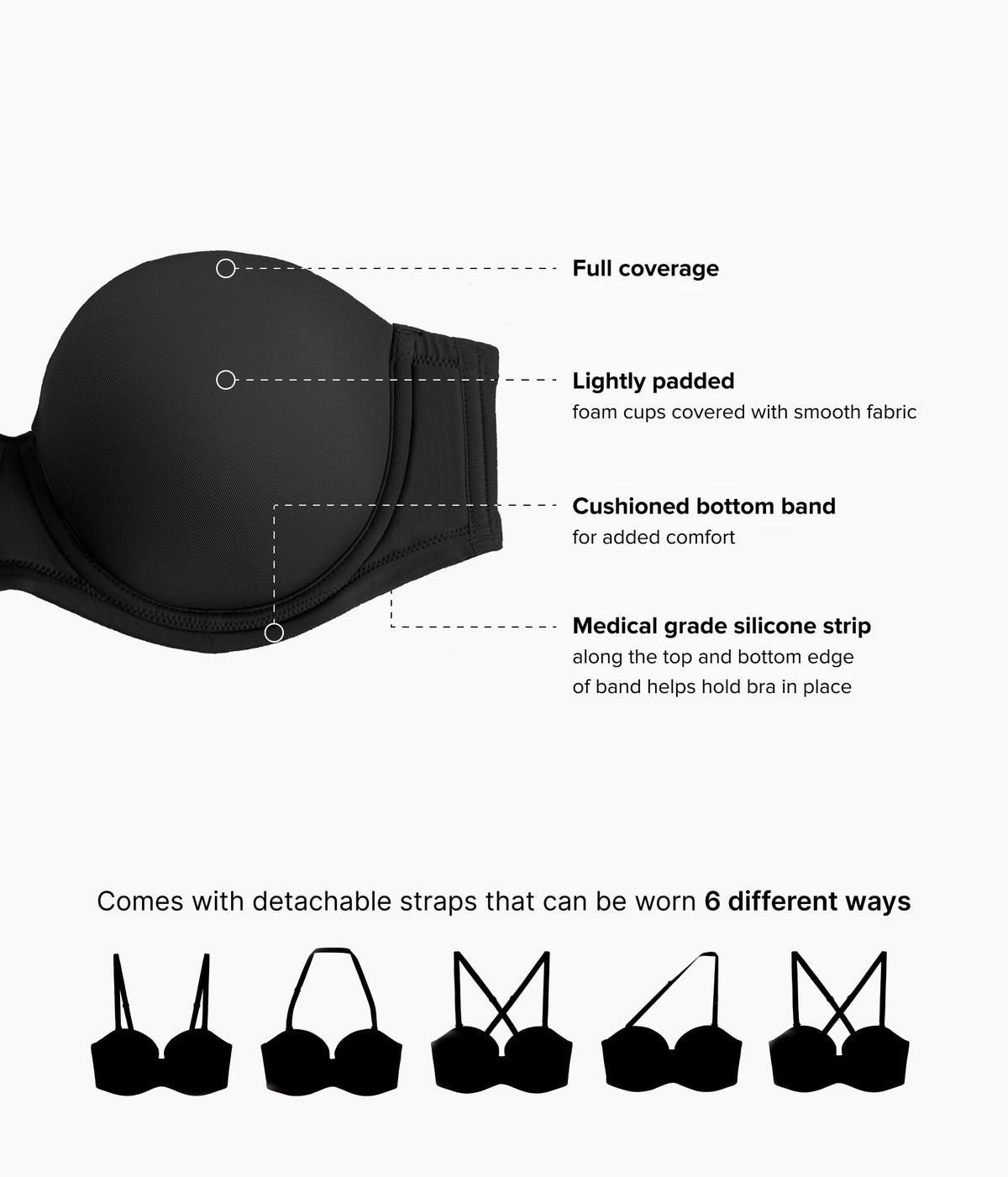 Wacoal Sale - Red Carpet™ Strapless Underwire Bra - Black