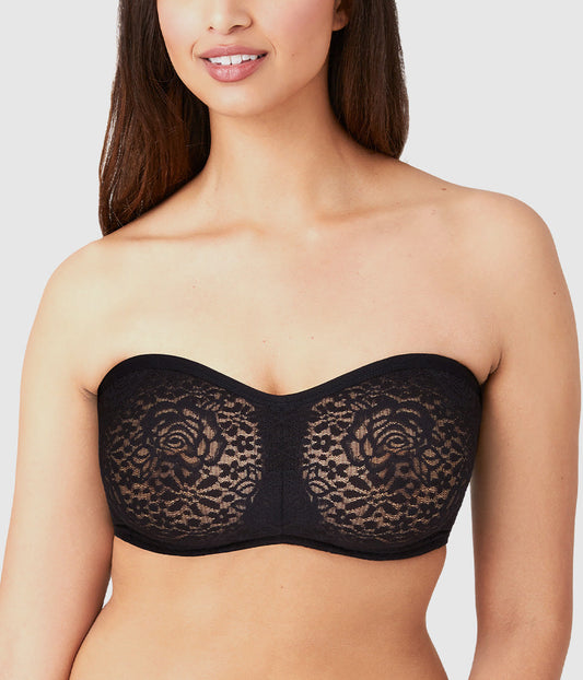 Wacoal Best Seller - Halo Lace Strapless Underwire Bra - Black