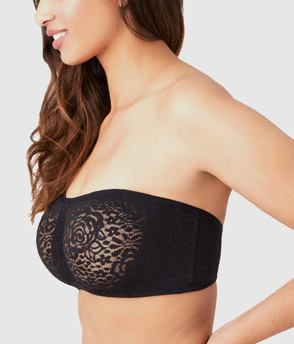 Wacoal Best Seller - Halo Lace Strapless Underwire Bra - Black
