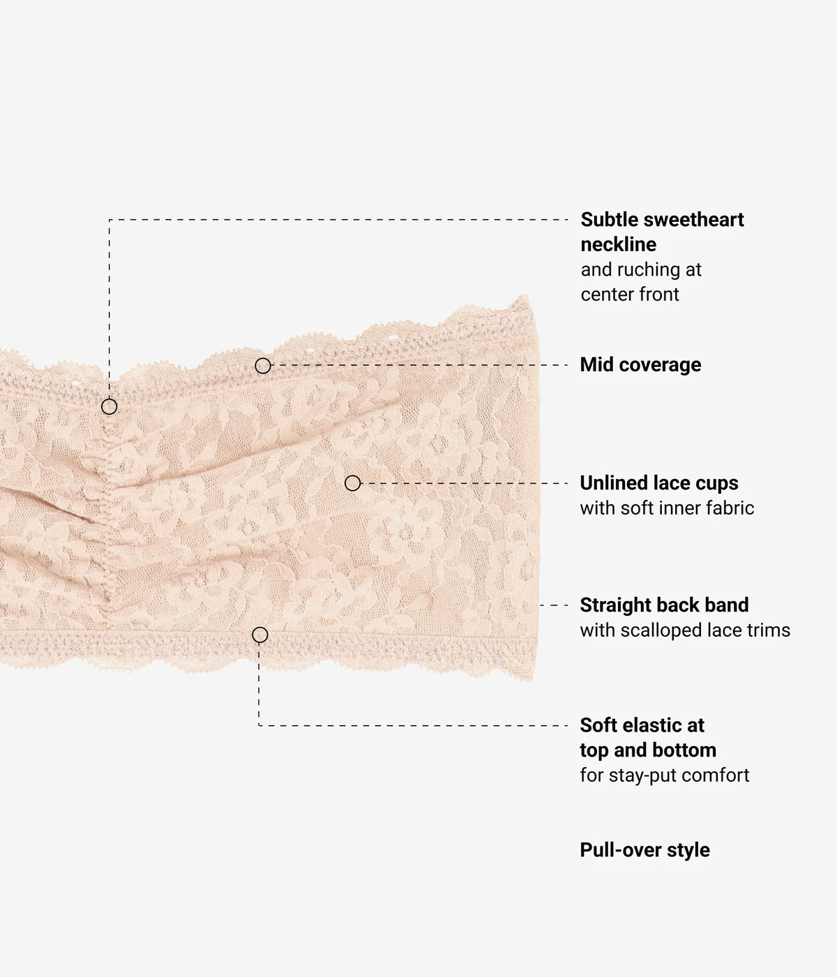 Wacoal Special Offer - Effortlessly Lace Bandeau - Au Natural