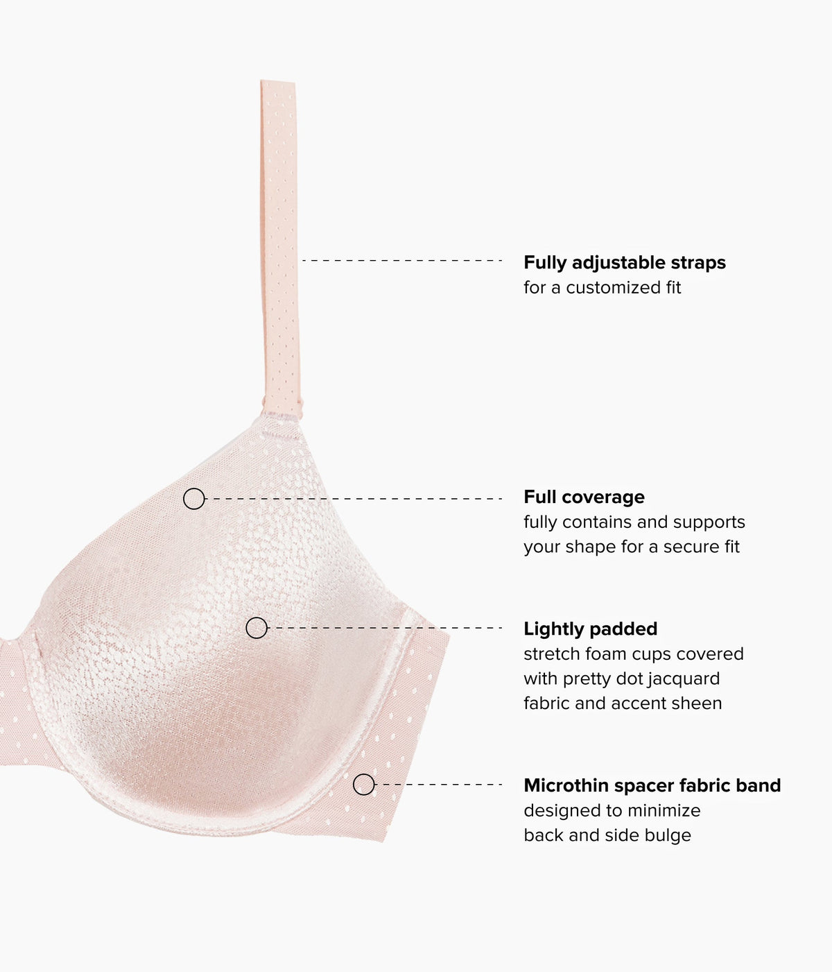 Wacoal Discount - Back Appeal® T-Shirt Bra - Rose Dust