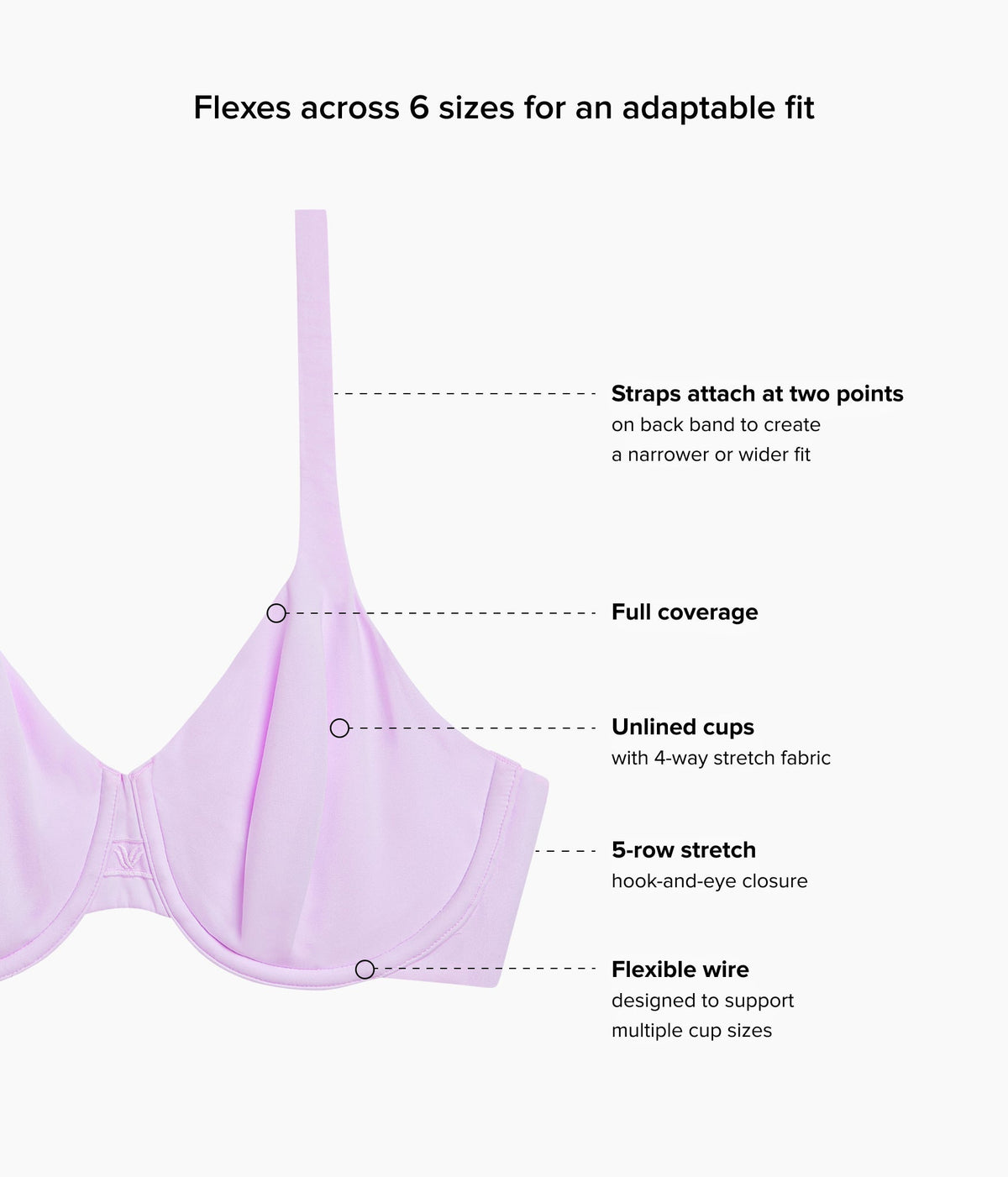 Wacoal Best Seller - Ever Flexing™ Underwire Bra - Lavender Sage