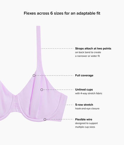 Wacoal Best Seller - Ever Flexing™ Underwire Bra - Lavender Sage