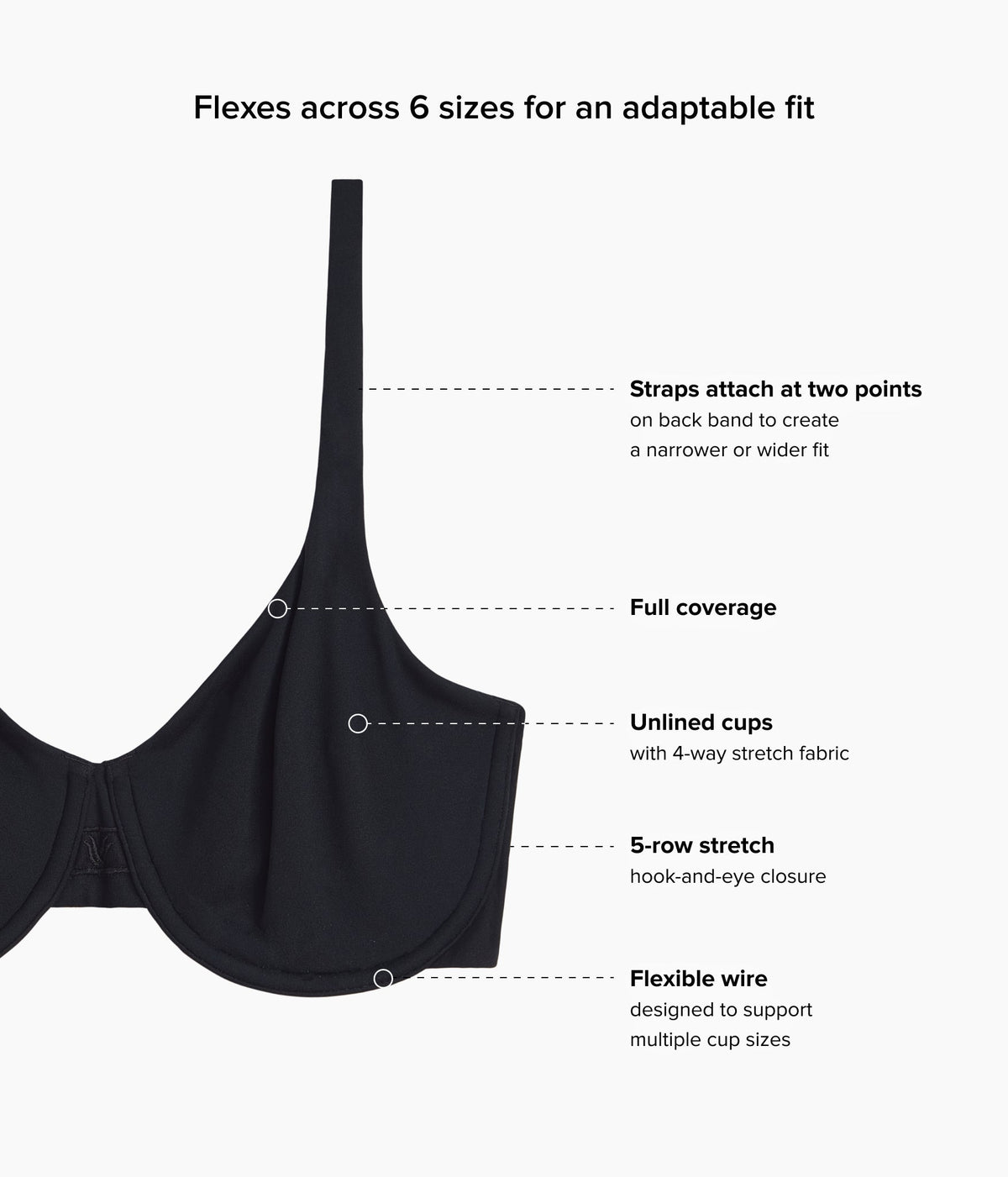 Wacoal Discount - Ever Flexing™ Underwire Bra - Black
