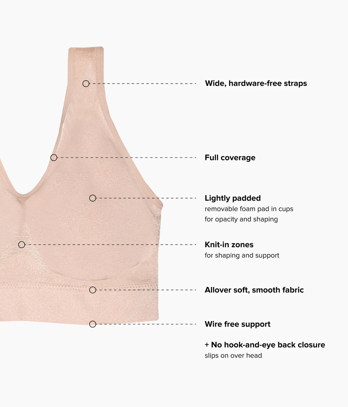 Wacoal Discount - B-Smooth® Wire Free Bralette - Rose Dust