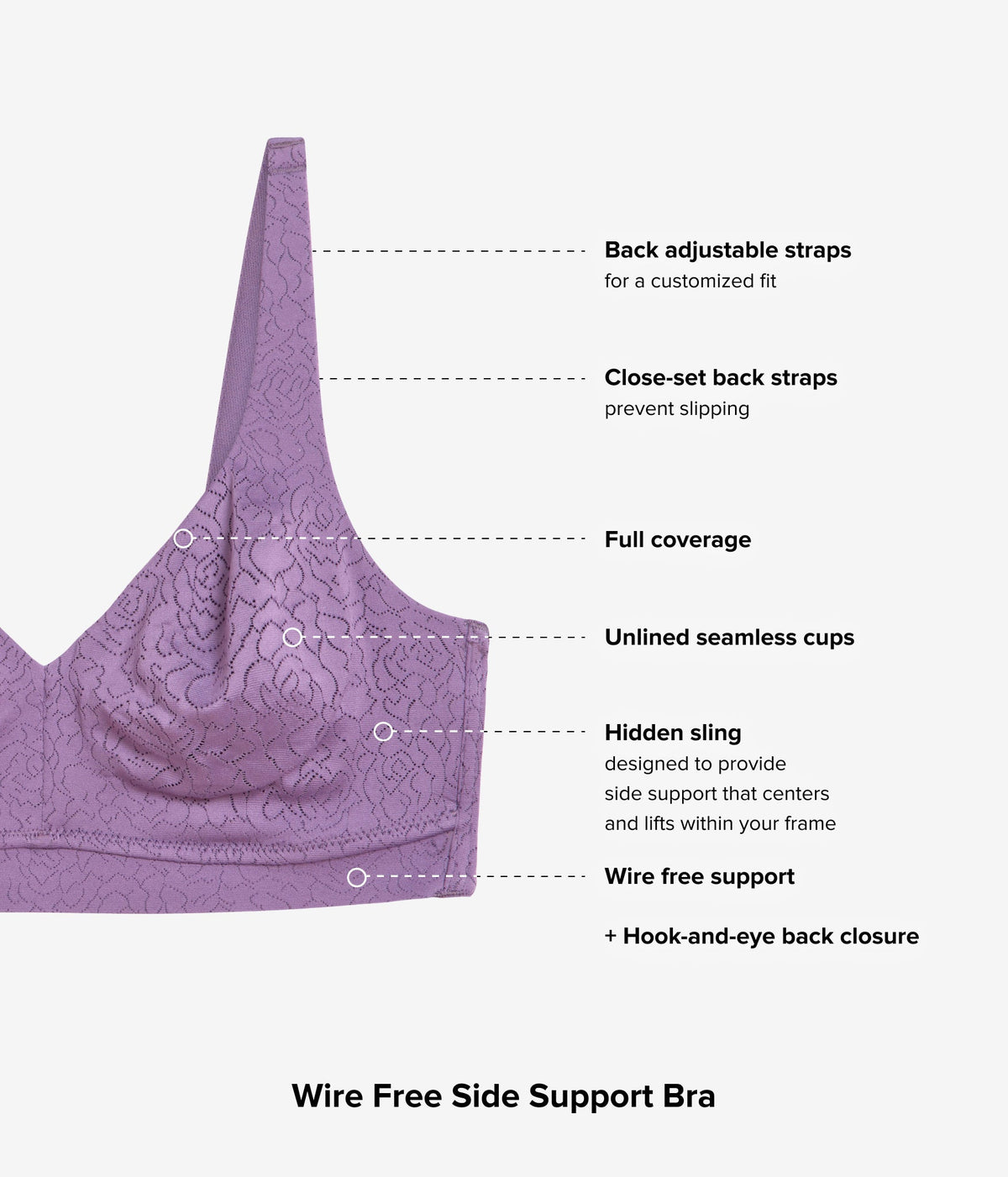 Wacoal New - Inside Job™ Wire Free Bra - Italian Grape