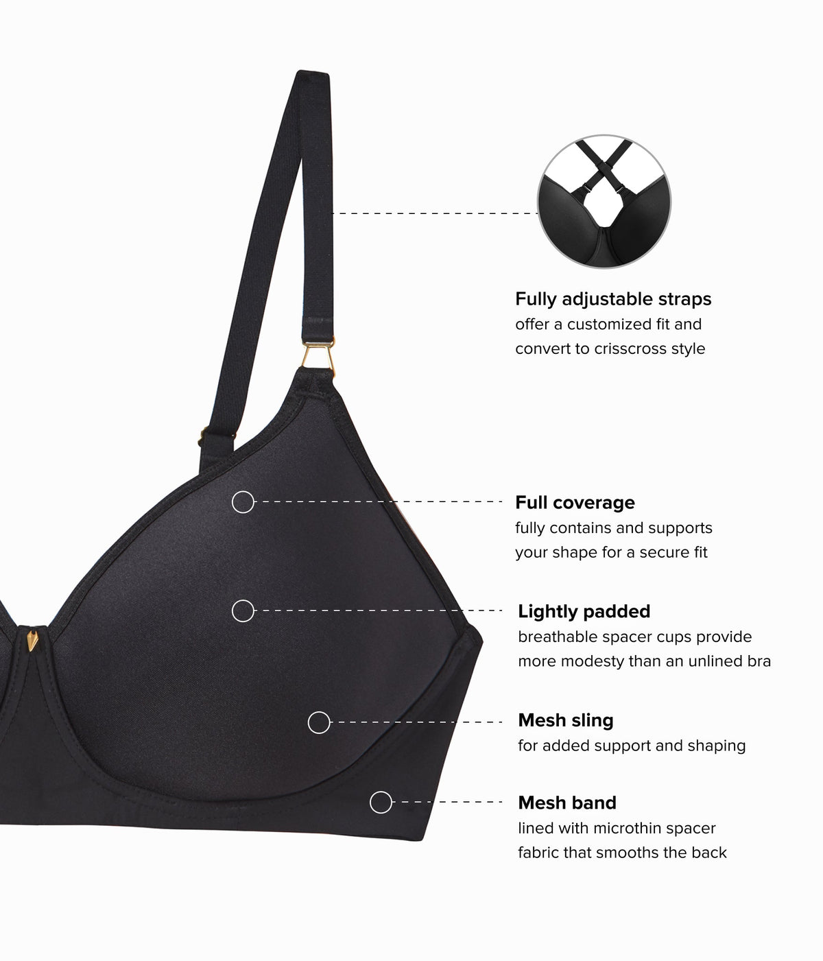 Wacoal Special Offer - Simply Done Wire Free T-Shirt Bra - Black