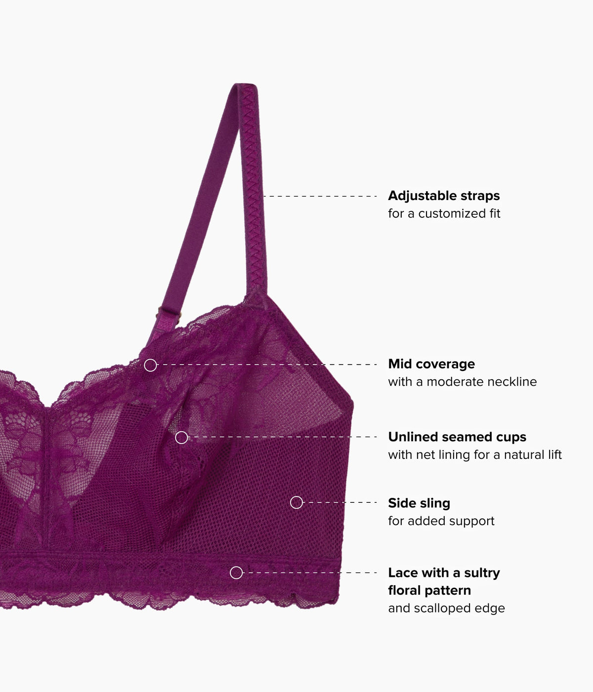 Wacoal Top Pick - Vivid Attraction Bralette - Dark Purple