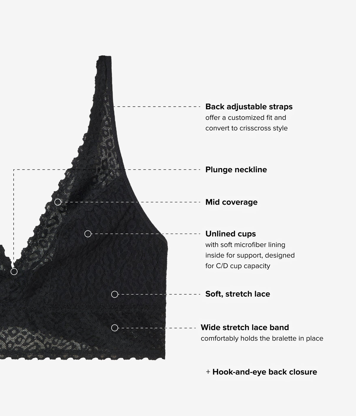Wacoal Popular - High Bar™ Bralette - Black