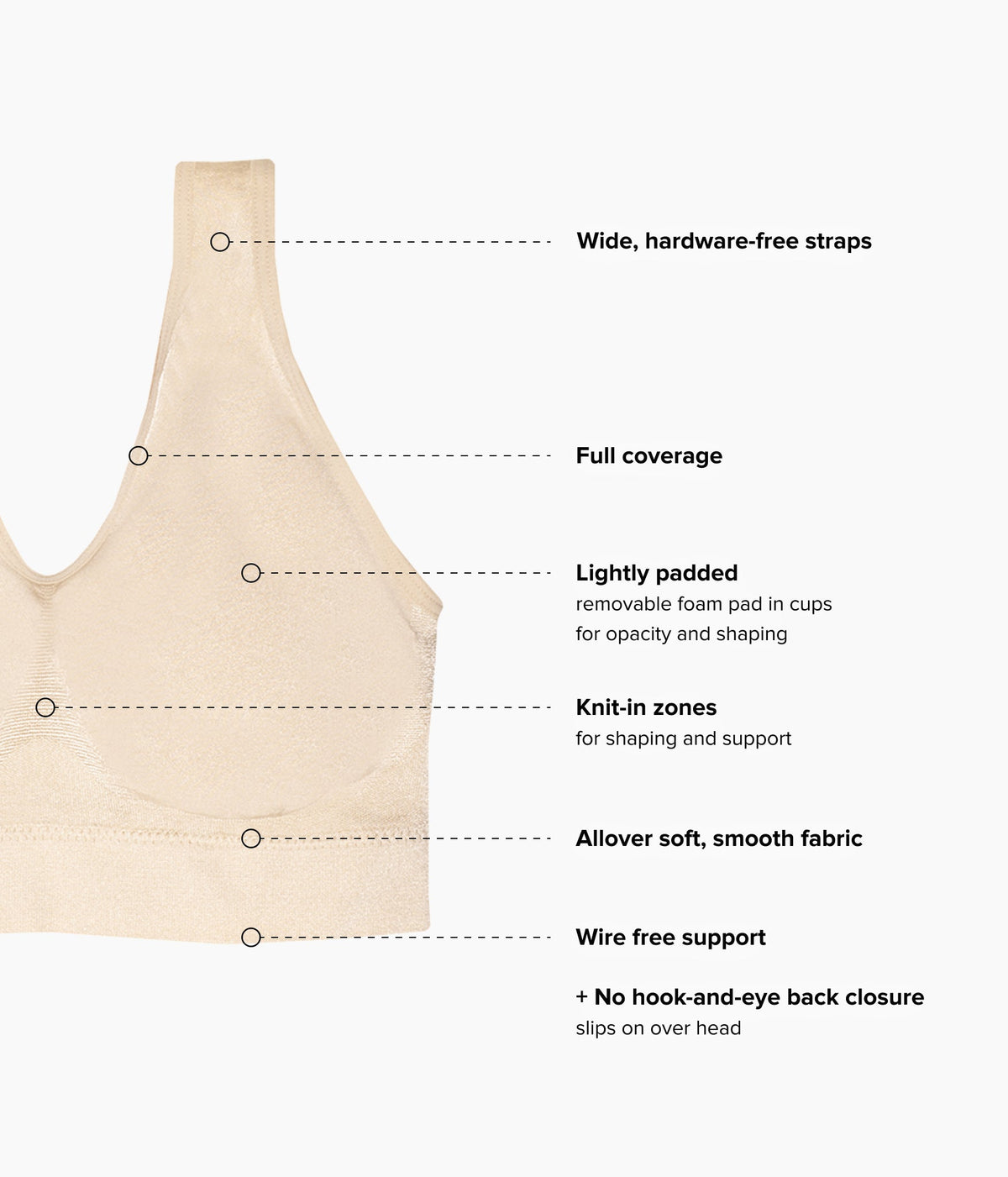 Wacoal Trusted - B-Smooth® Wire Free Bralette - Sand
