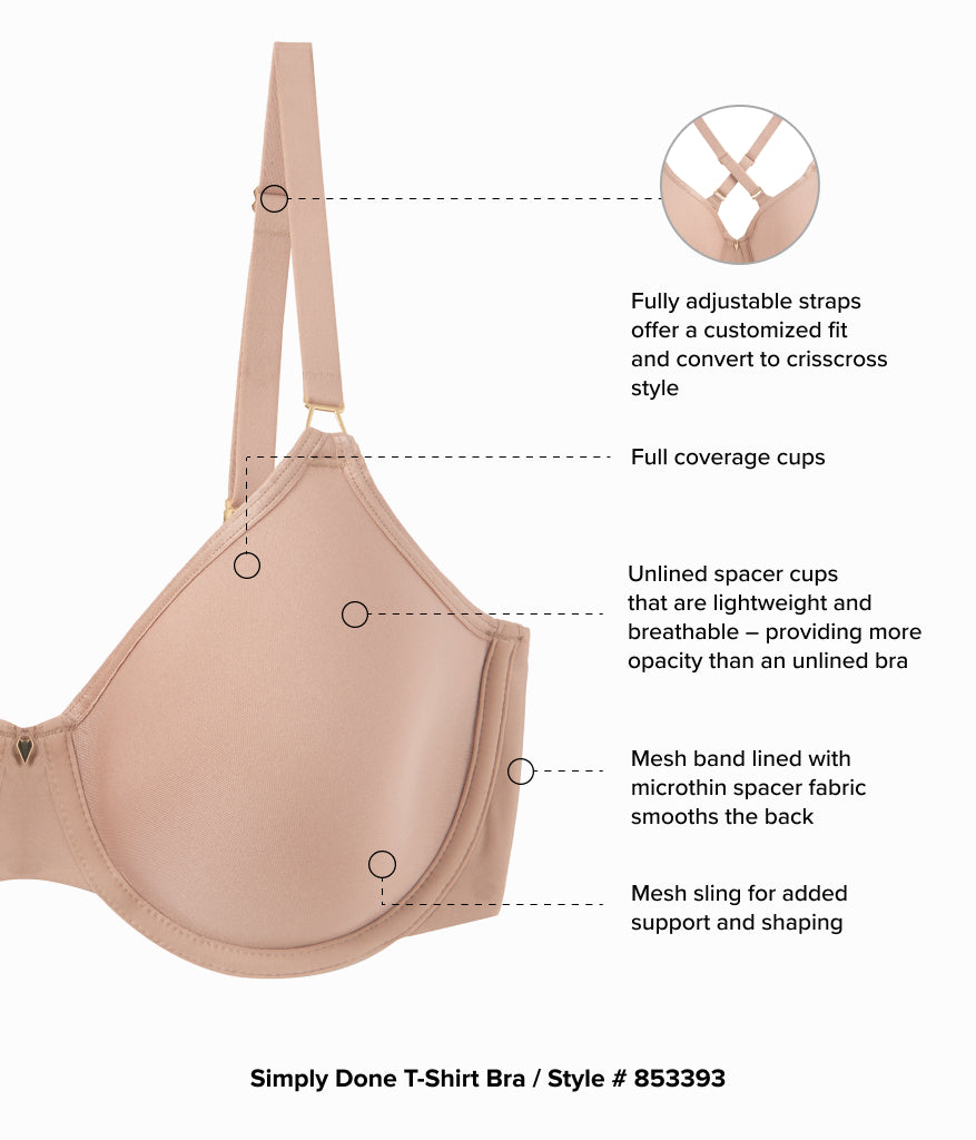 Wacoal Sale - Future Foundation with Lace Bralette - Rose Smoke