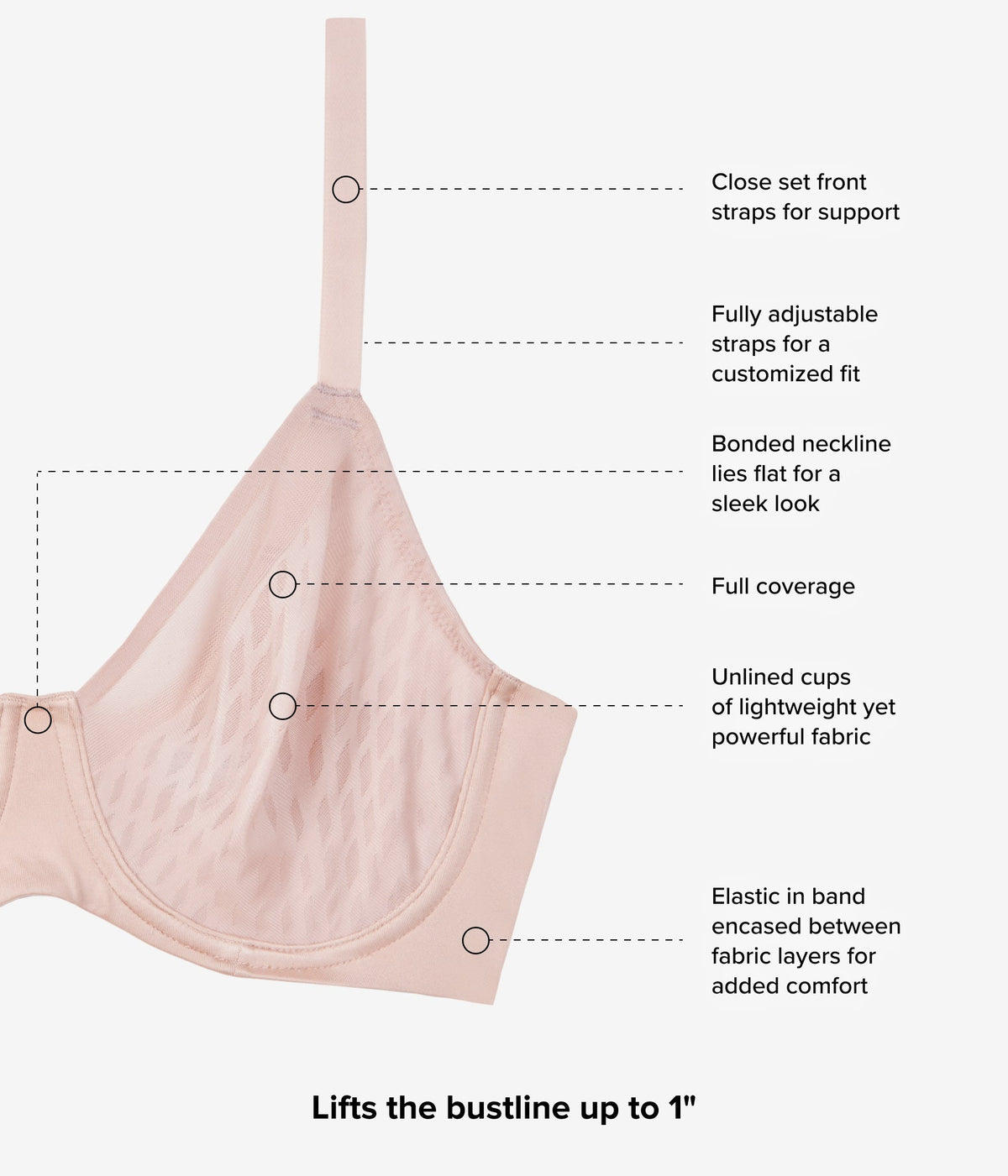Wacoal Best Seller - Elevated Allure Underwire Bra - Rose Dust
