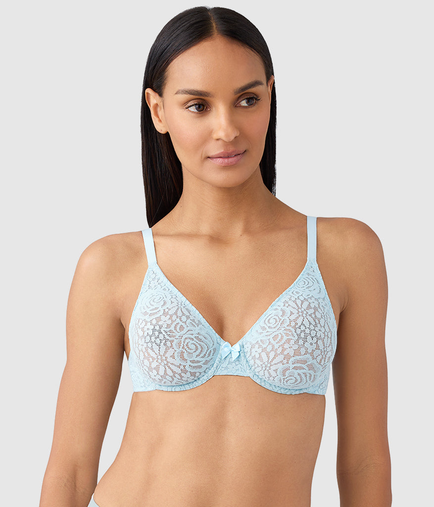 Wacoal Smart Buy - Halo Lace Underwire Bra - Soft Sky