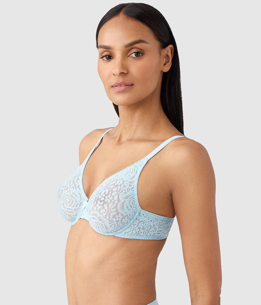 Wacoal Smart Buy - Halo Lace Underwire Bra - Soft Sky