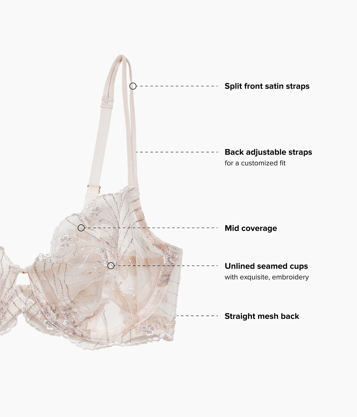 Wacoal Hot Sale - Midnight Soiree Underwire Bra - Champagne