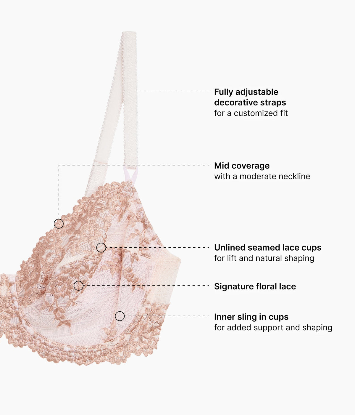 Wacoal Special Offer - Embrace Lace® Underwire Bra - Angel Wing/Rose Dust