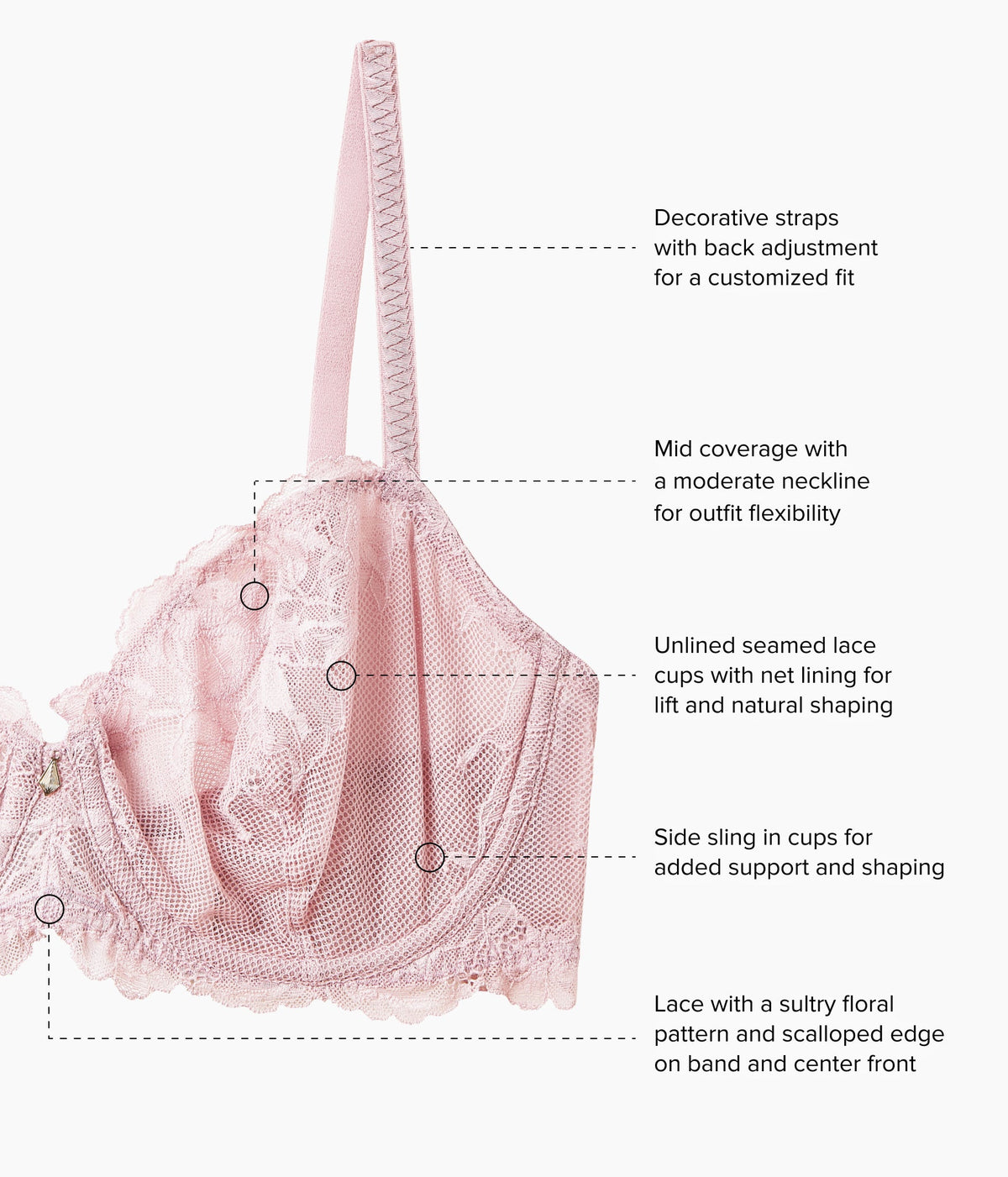 Wacoal Discount - Vivid Attraction Underwire Bra - Woodrose