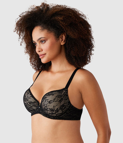 Wacoal Sale - Lace Finesse T-Shirt Bra - Black/Toast