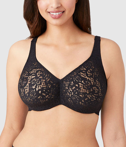 Wacoal Great Value - Halo Lace Full Figure Underwire Bra - Black