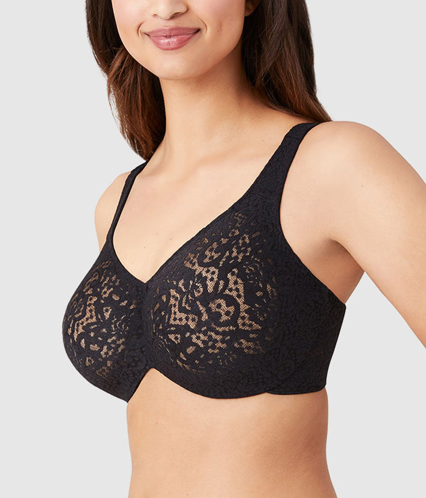 Wacoal Great Value - Halo Lace Full Figure Underwire Bra - Black