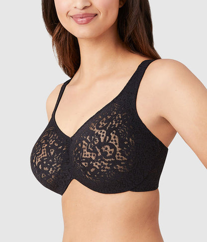 Wacoal Great Value - Halo Lace Full Figure Underwire Bra - Black