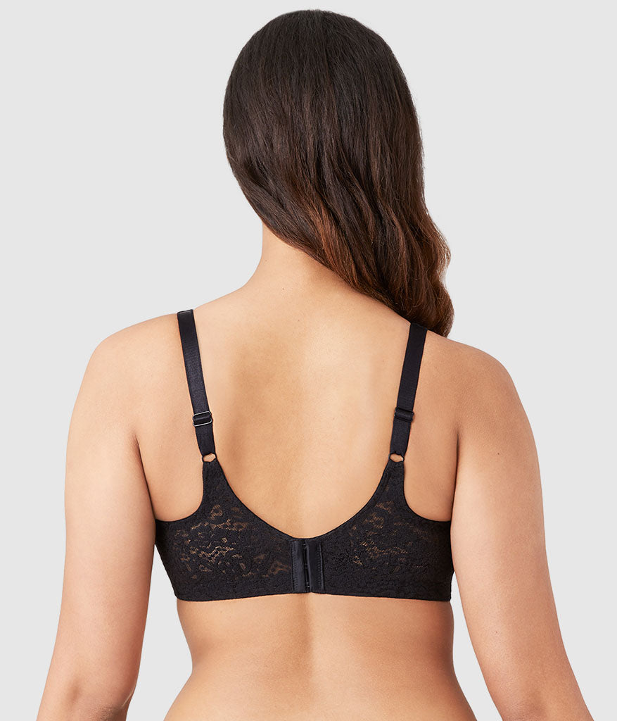 Wacoal Great Value - Halo Lace Full Figure Underwire Bra - Black