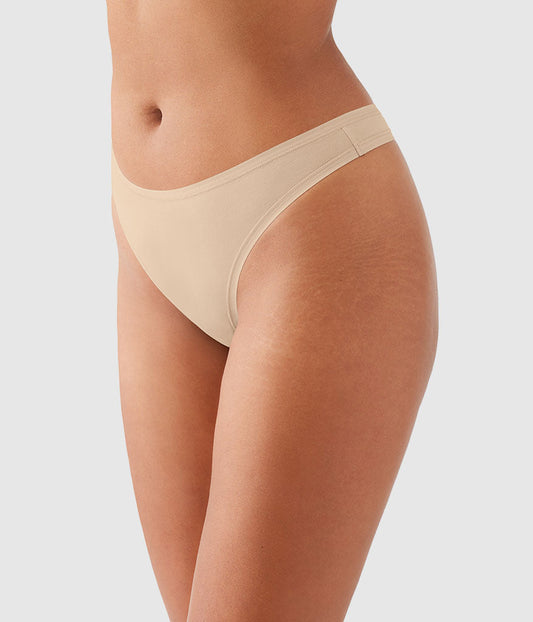 Wacoal Trusted - Understated Cotton Thong - Sand
