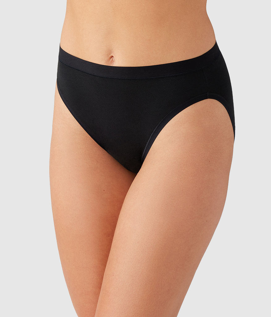 Wacoal Popular - Understated Cotton Hi-Cut - Black