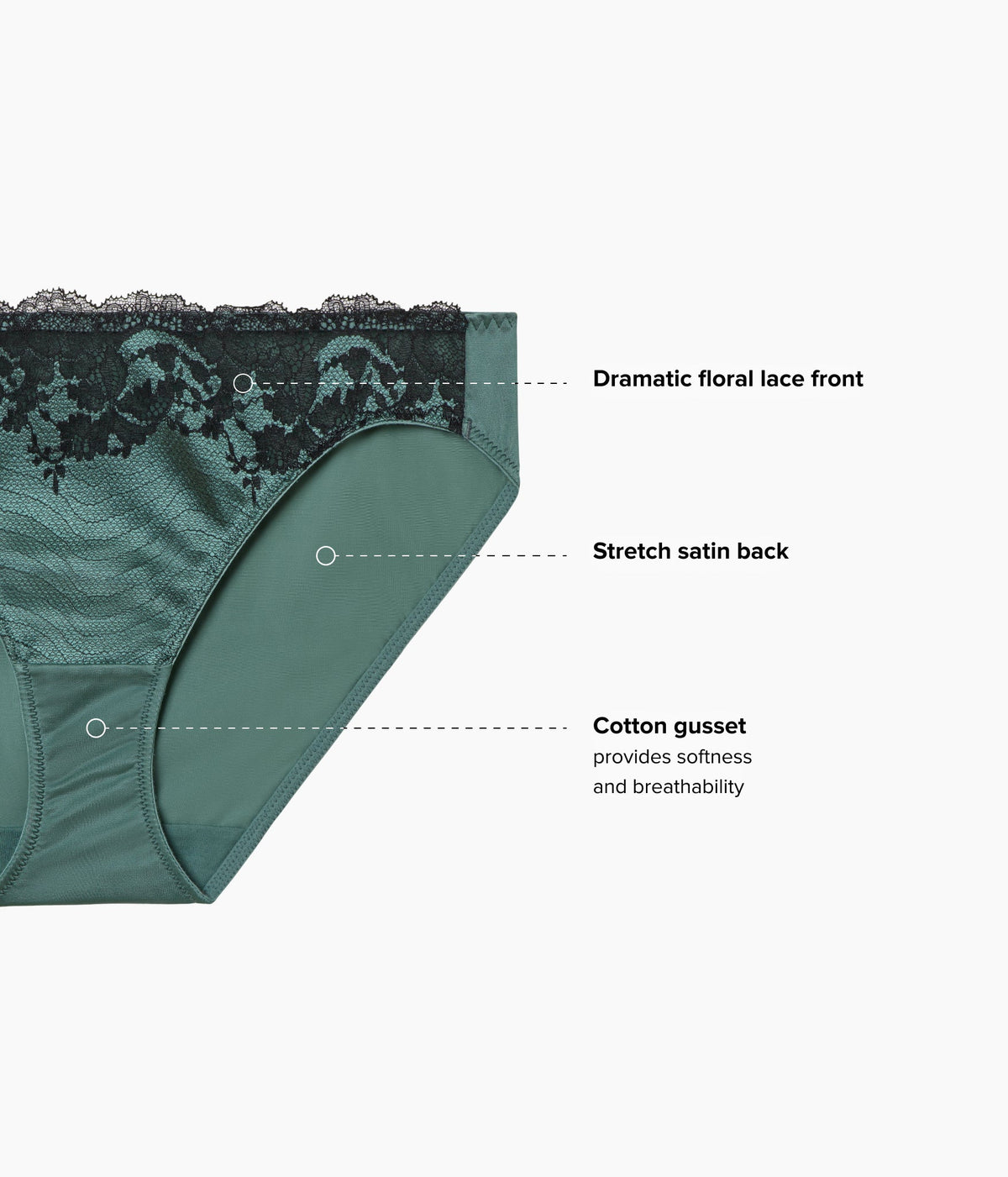 Wacoal Signature - Modern Affair Bikini - Silver Pine/Black