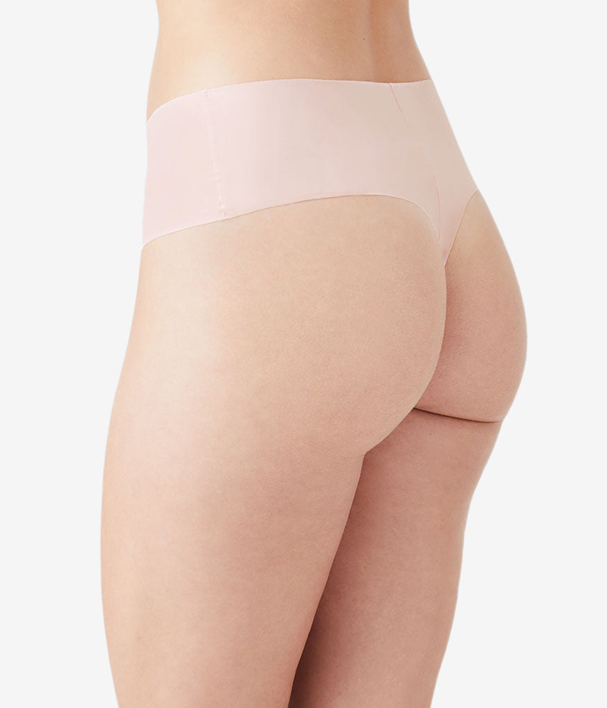 Wacoal Premium - b.bare Hi-Waist Thong - Rose Smoke